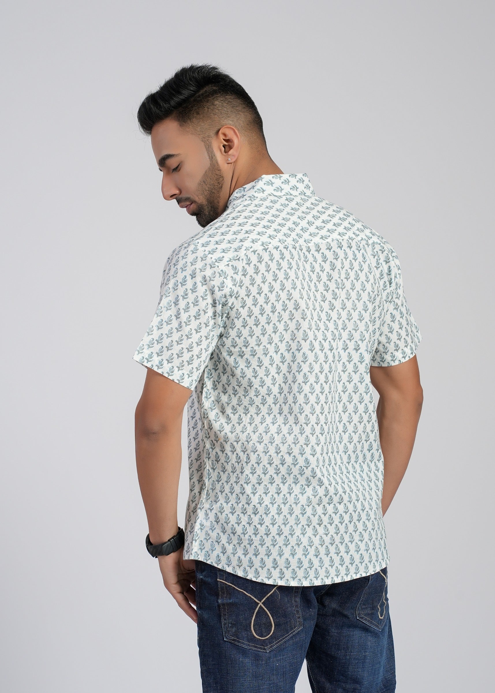 Cotton Printed Half Sleeve Shirt