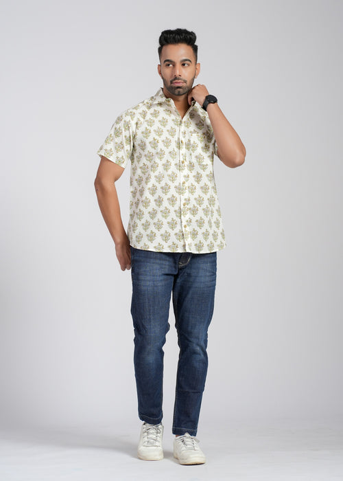 Cotton Printed Half Sleeve Shirt