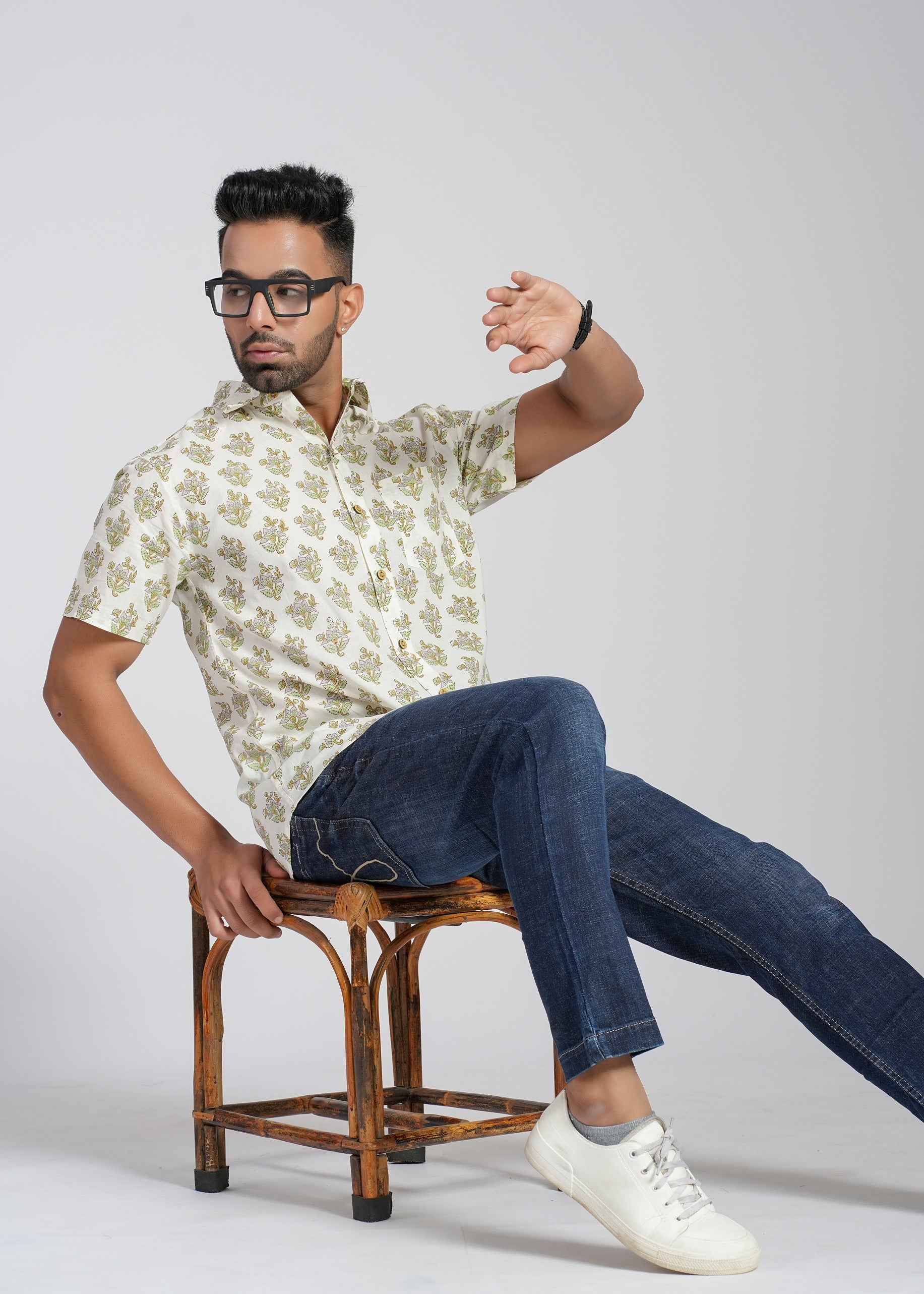 Cotton Printed Half Sleeve Shirt