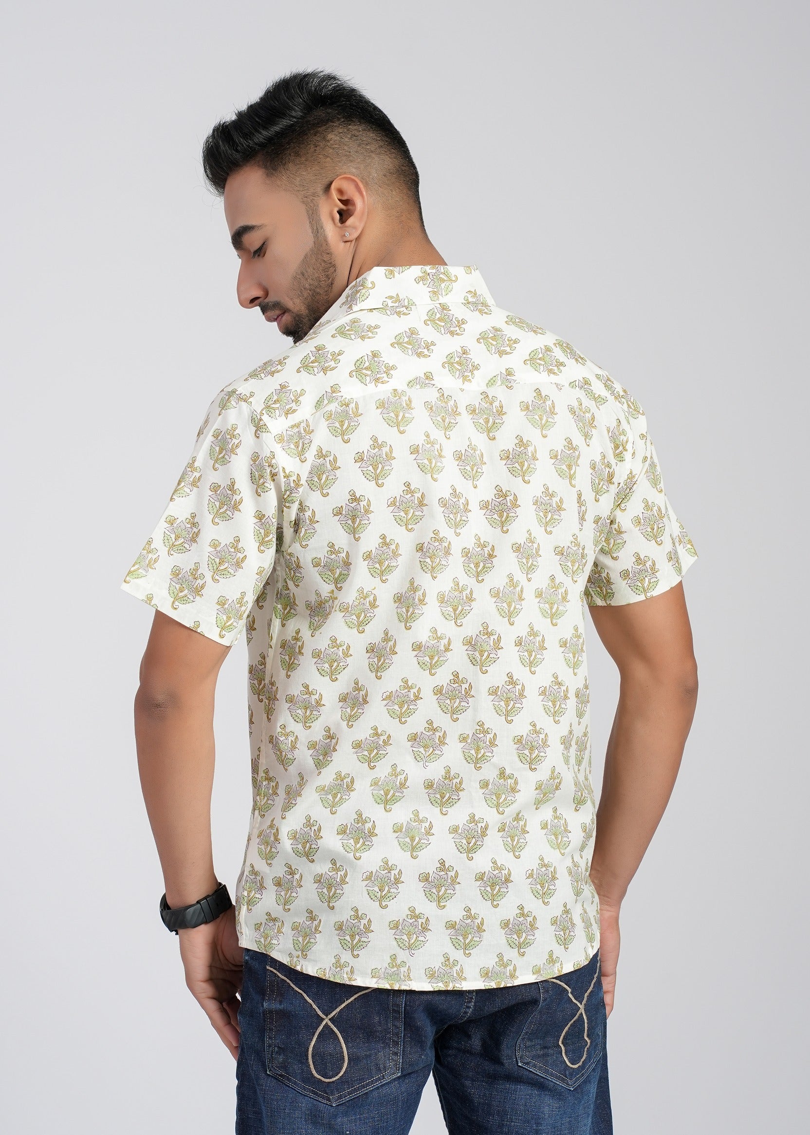 Cotton Printed Half Sleeve Shirt