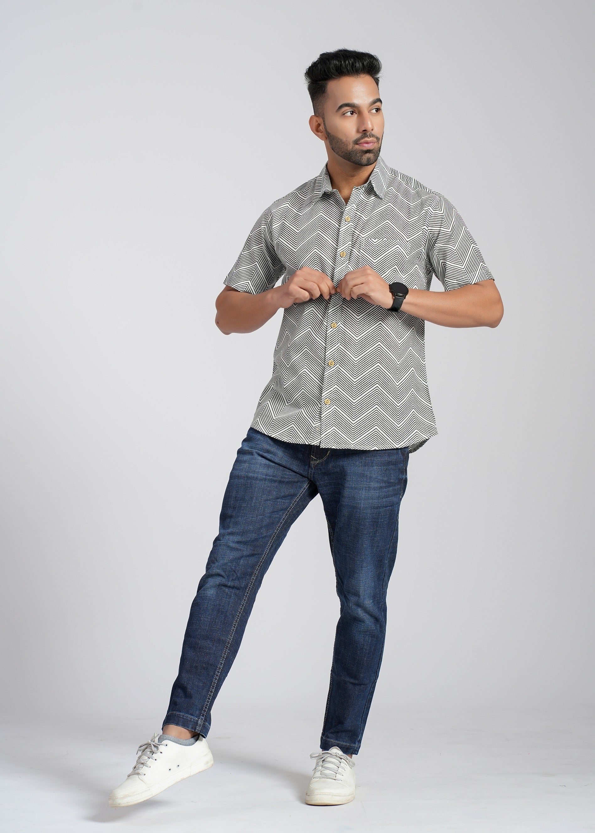 Cotton Printed Half Sleeve Shirt