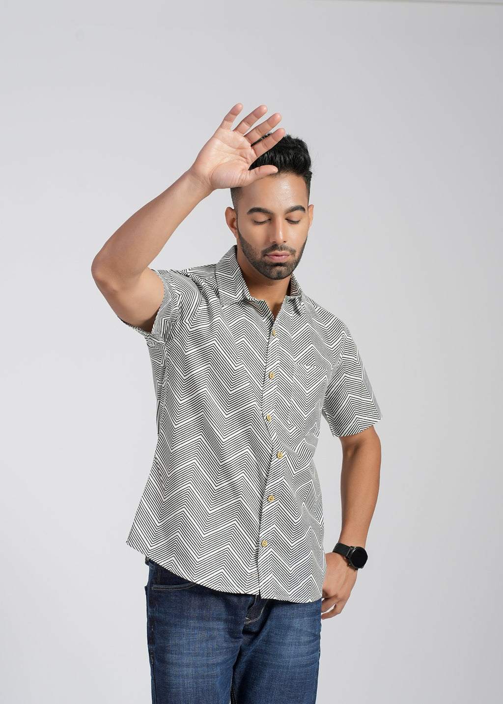 Cotton Printed Half Sleeve Shirt