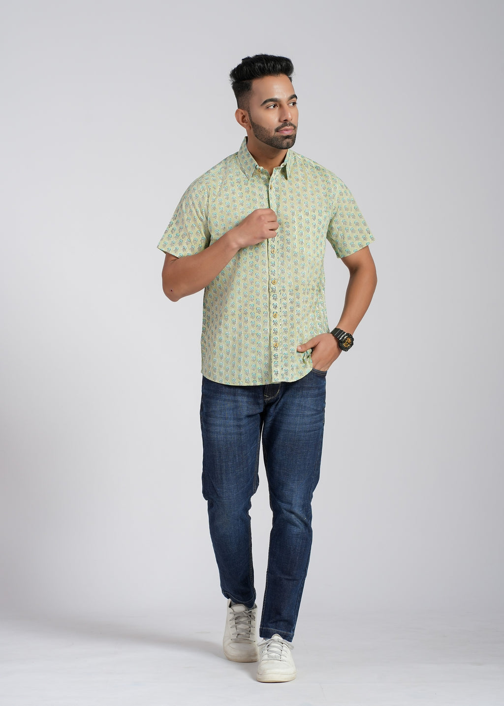 Cotton Printed Half Sleeve Shirt