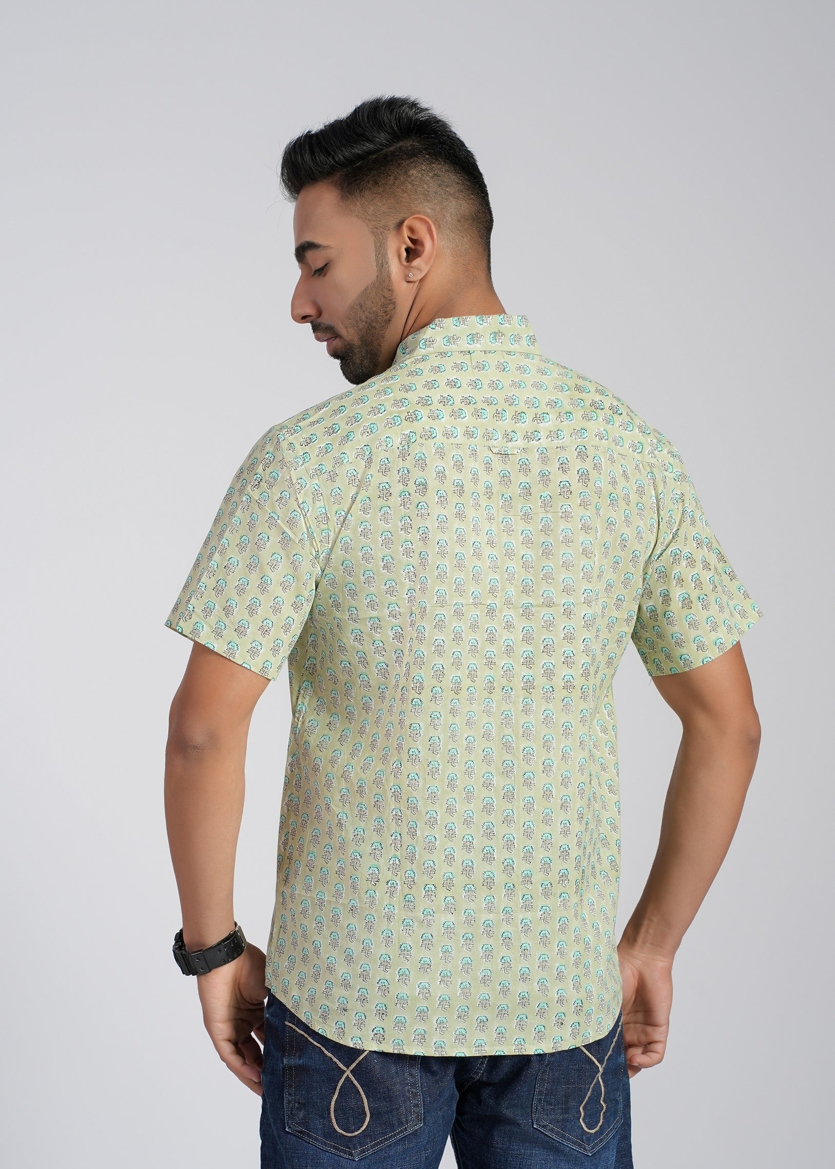 Cotton Printed Half Sleeve Shirt