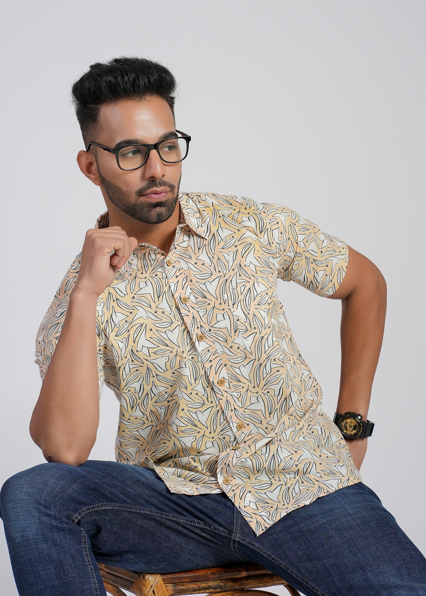 Cotton Printed Half Sleeve Shirt