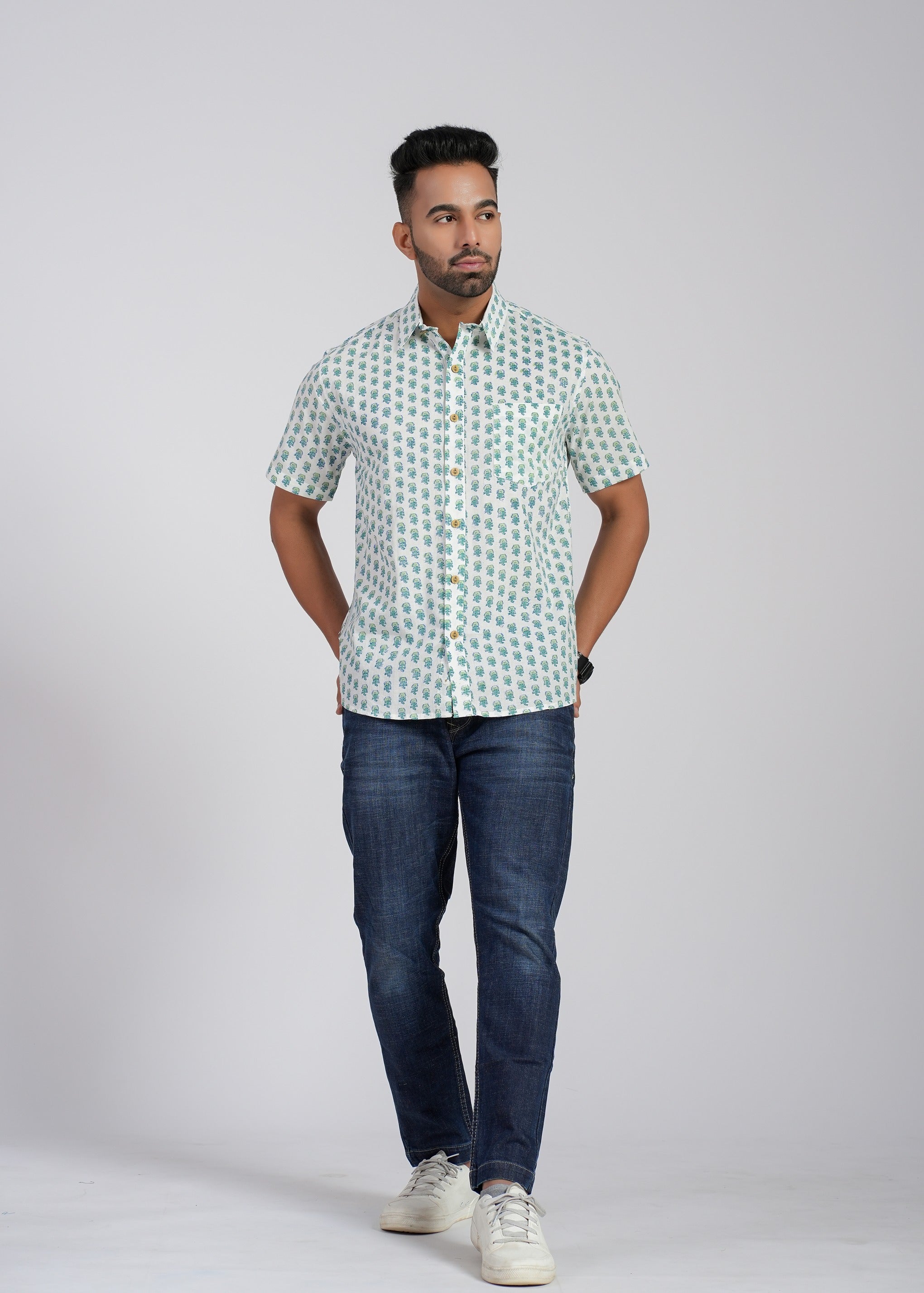 Cotton Printed Half Sleeve Shirt