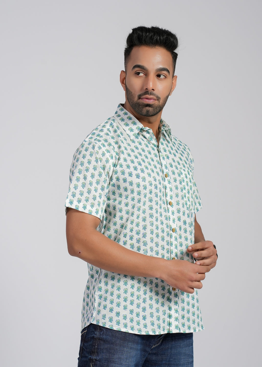 Cotton Printed Half Sleeve Shirt