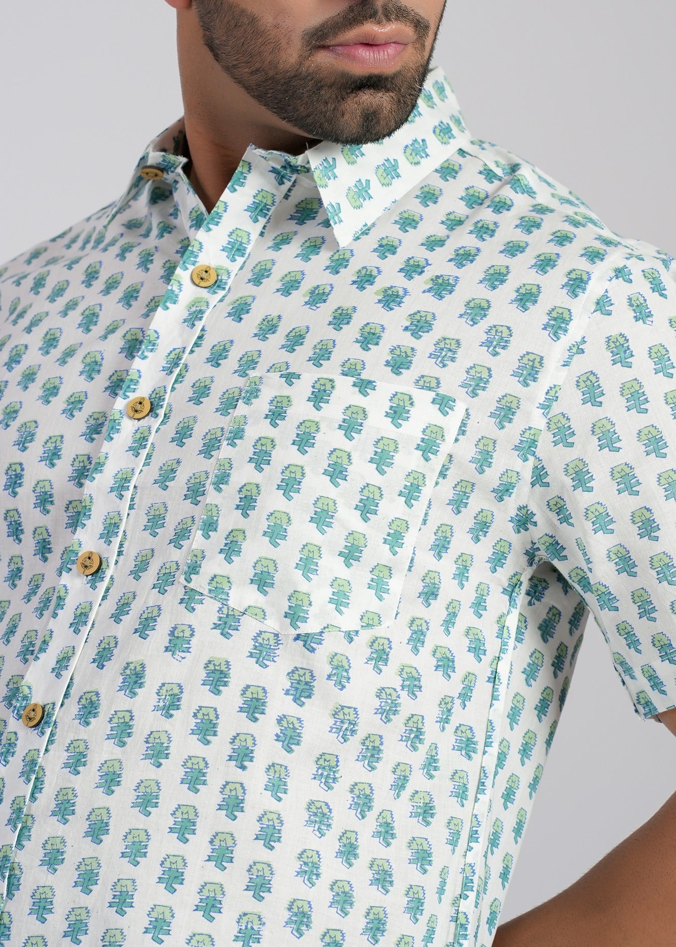 Cotton Printed Half Sleeve Shirt