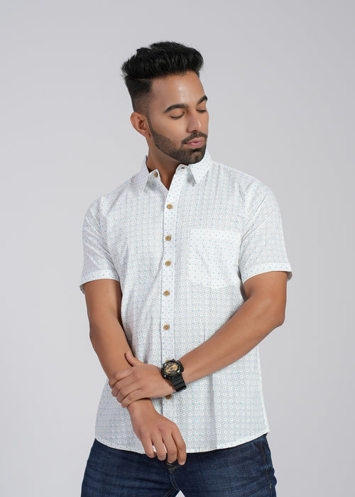 Cotton Printed Half Sleeve Shirt