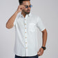 COTTON BLOCK PRINTED HALF SLEEVE SHIRT