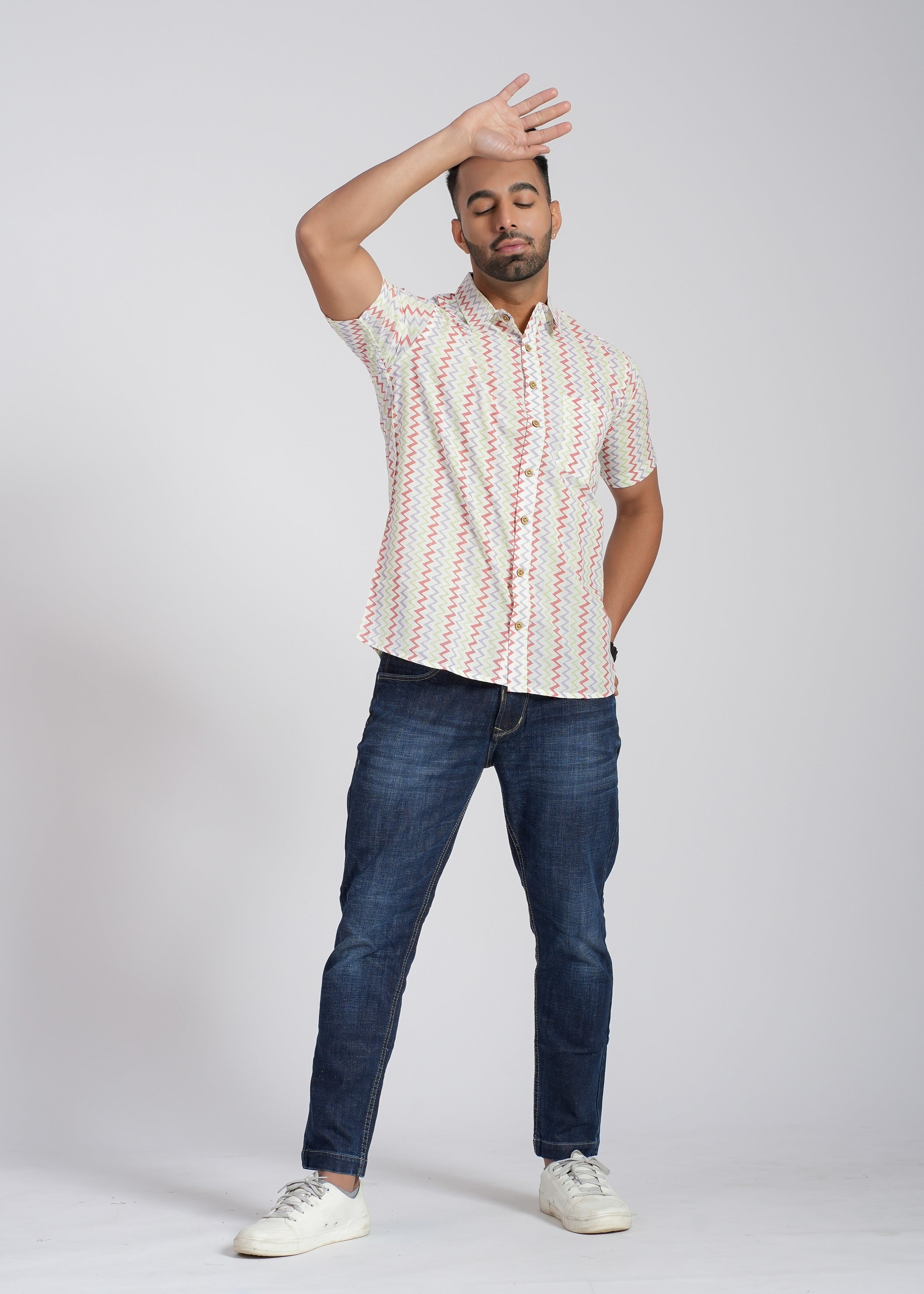 Cotton Printed Half Sleeve Shirt