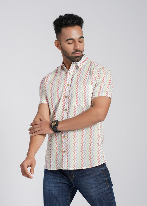 Cotton Printed Half Sleeve Shirt