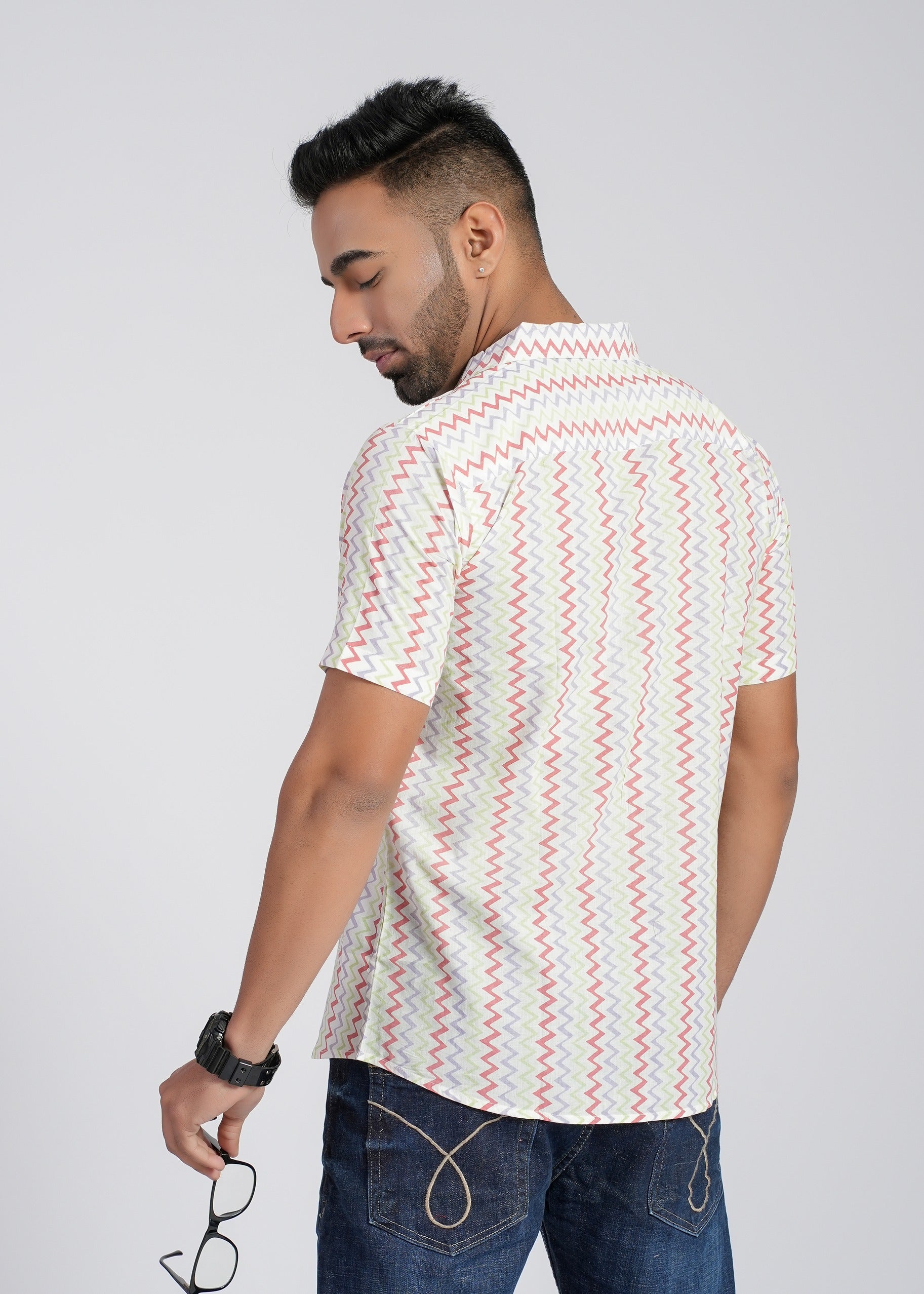 Cotton Printed Half Sleeve Shirt