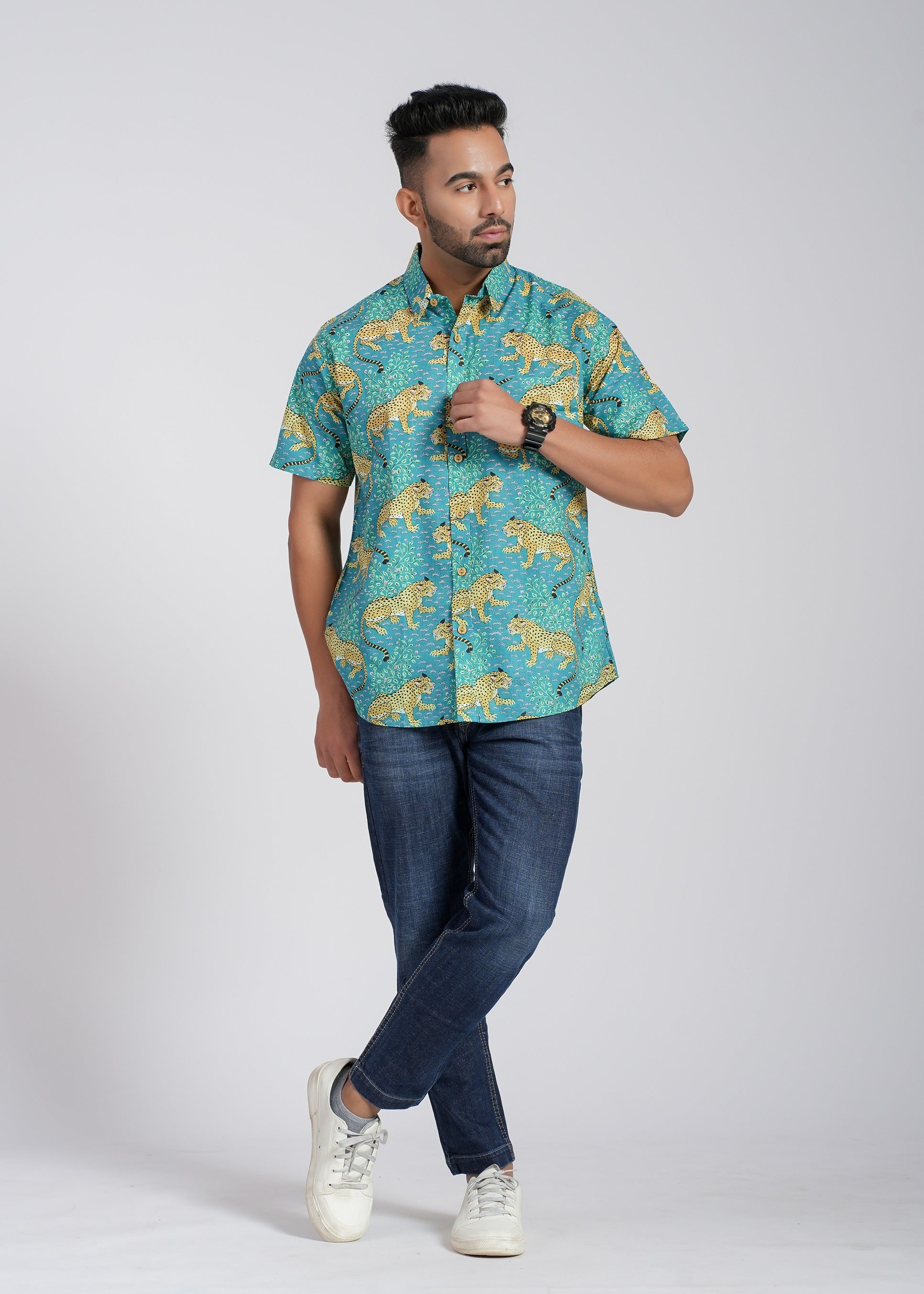 Cotton Printed Half Sleeve Shirt
