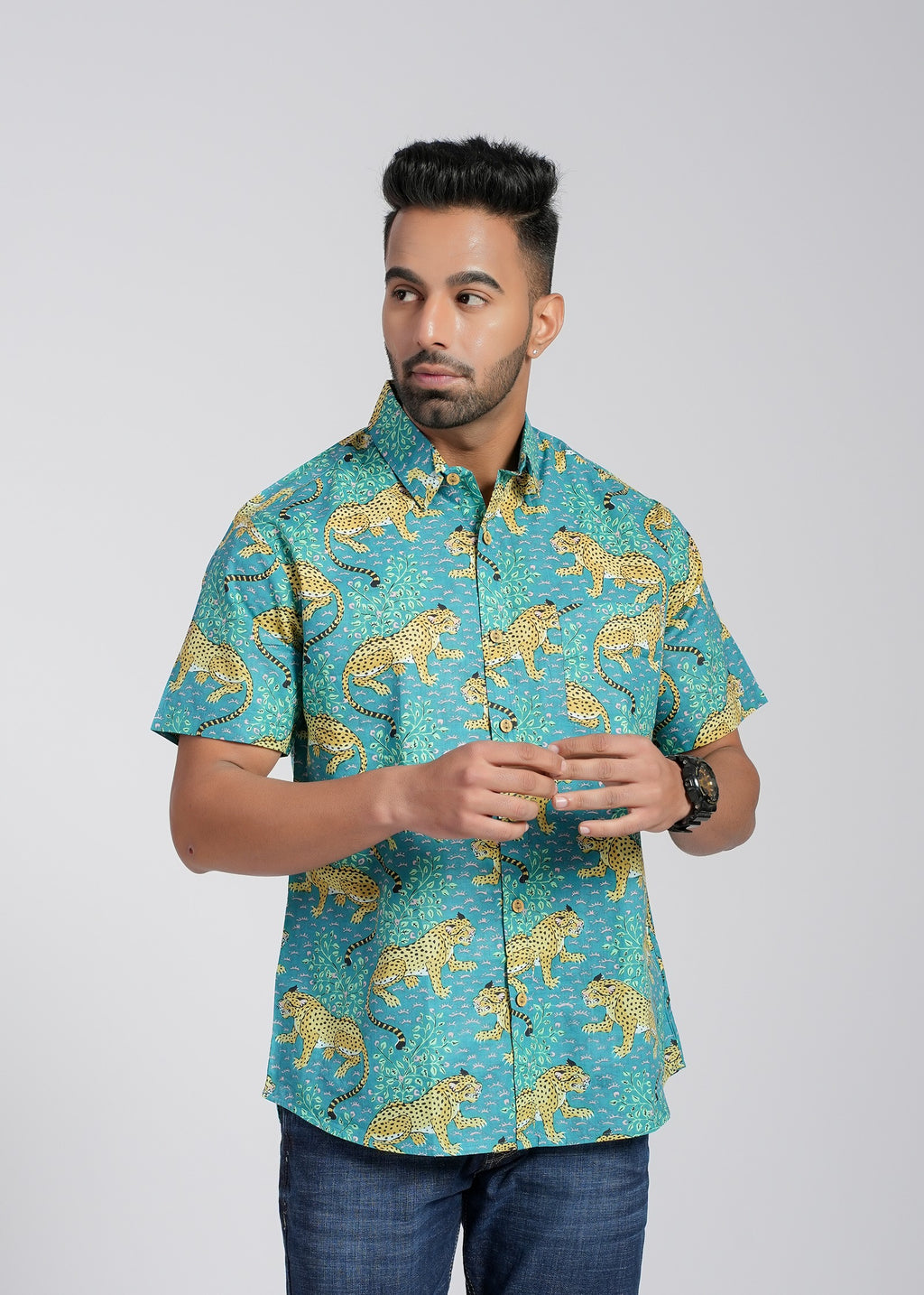Cotton Printed Half Sleeve Shirt