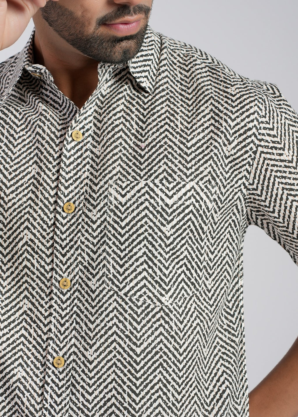 Cotton Printed Half Sleeve Shirt