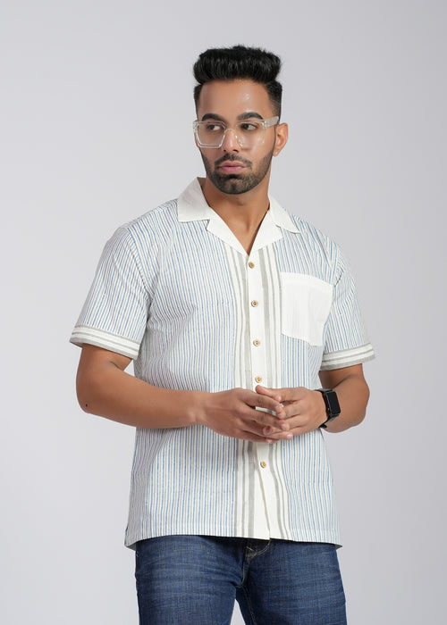 Cotton Poplin Half Sleeve Printed Shirt