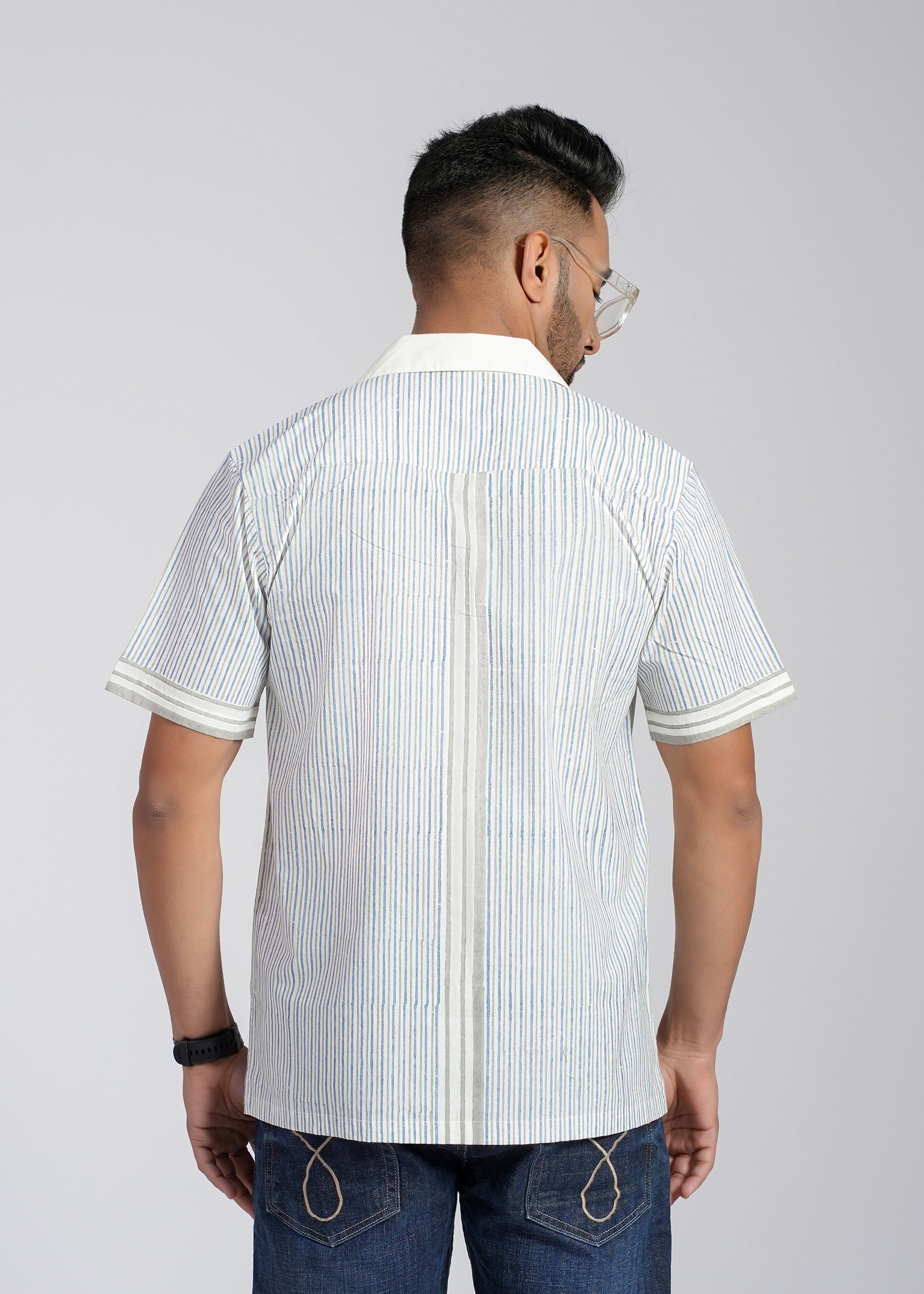 Cotton Poplin Half Sleeve Printed Shirt