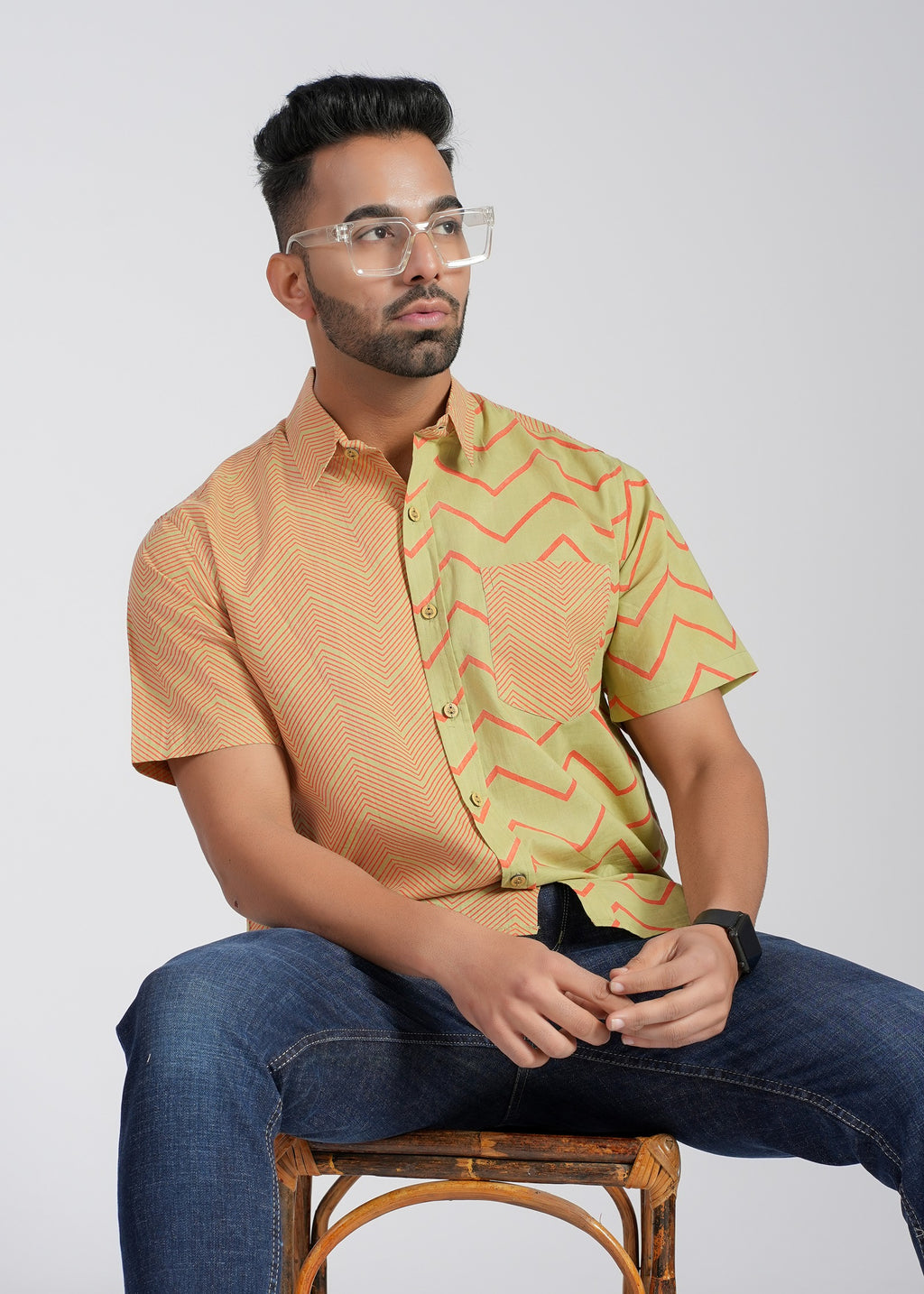 Cotton Printed Half Sleeve Shirt