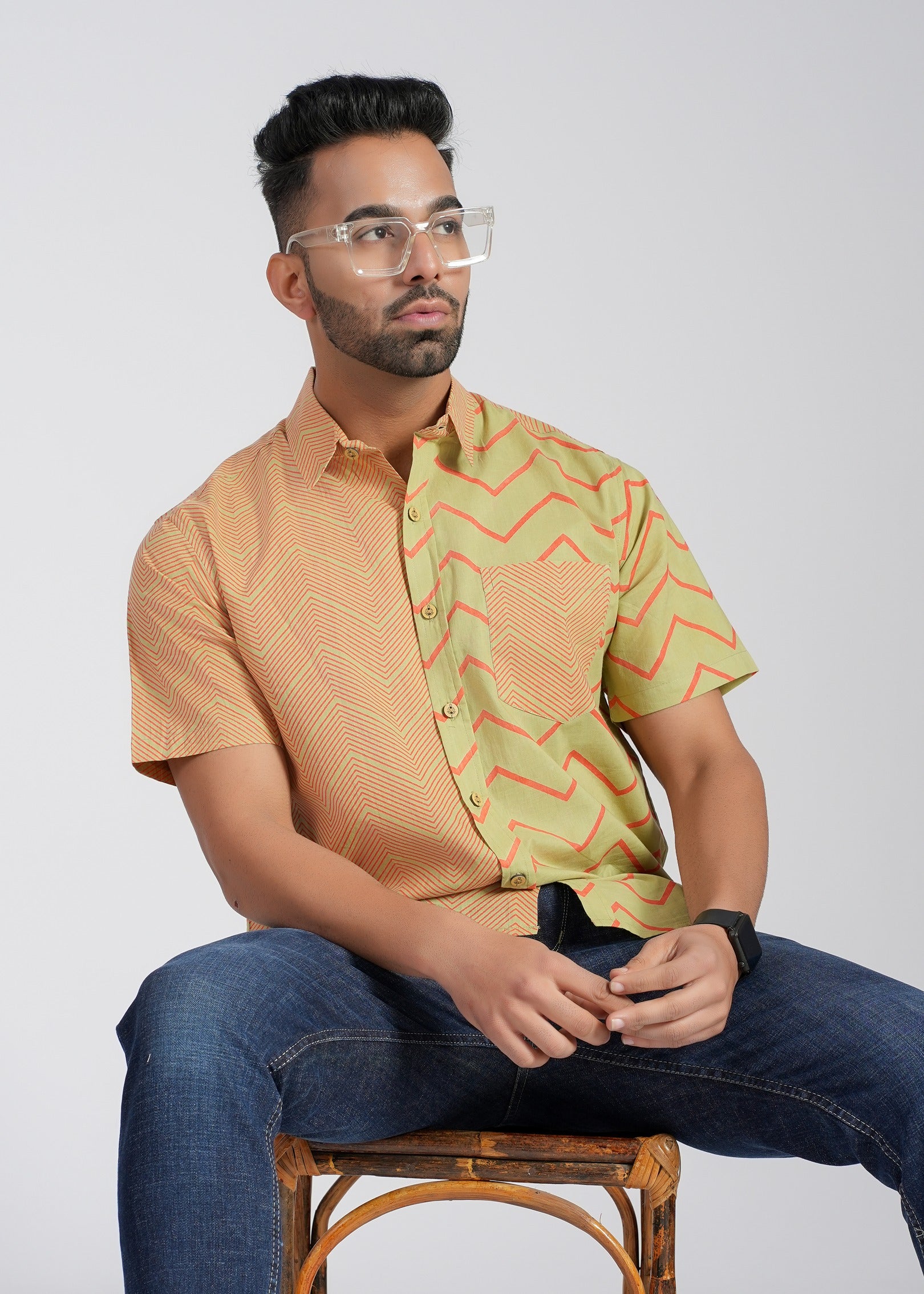 Cotton Printed Half Sleeve Shirt