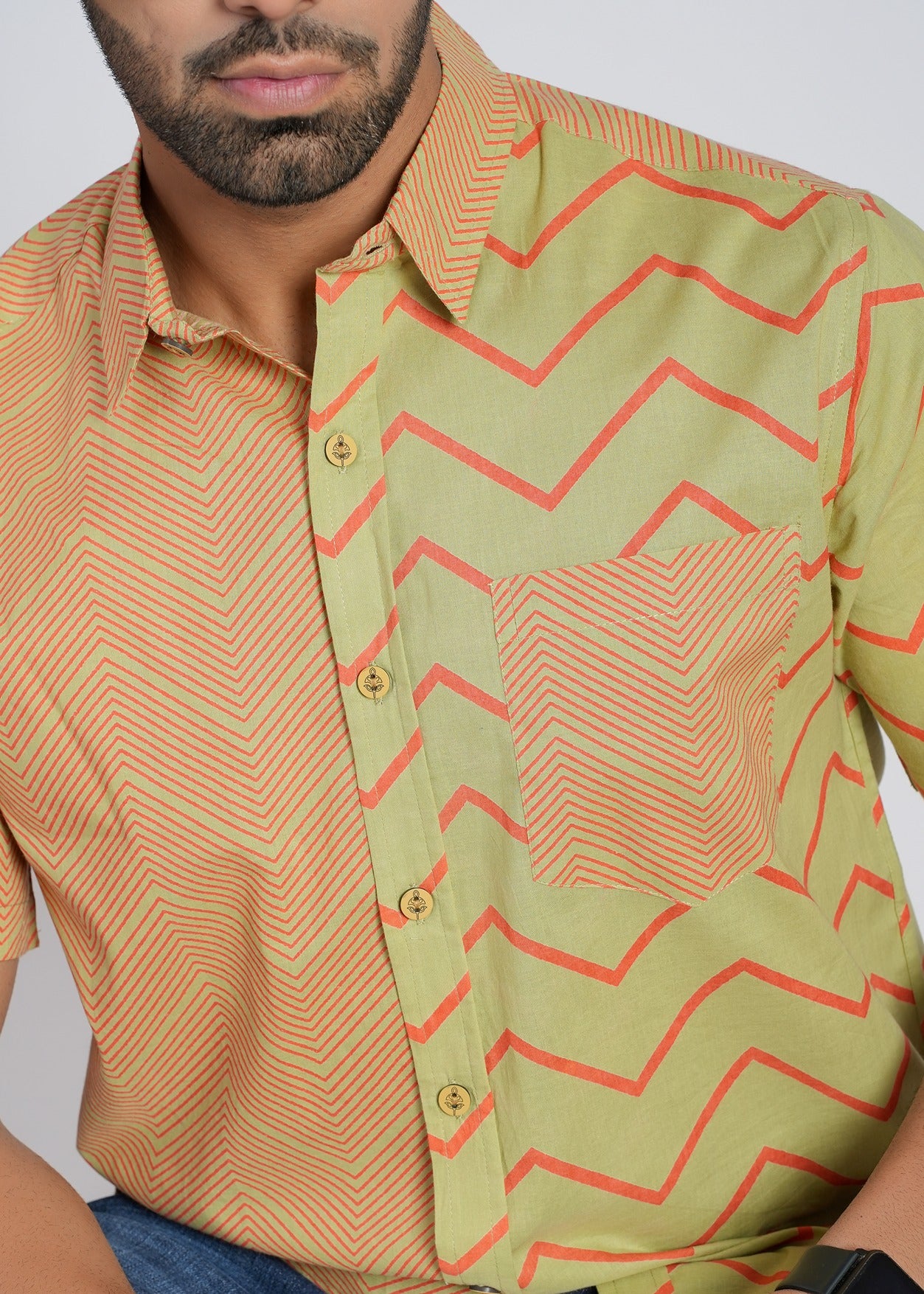 Cotton Printed Half Sleeve Shirt