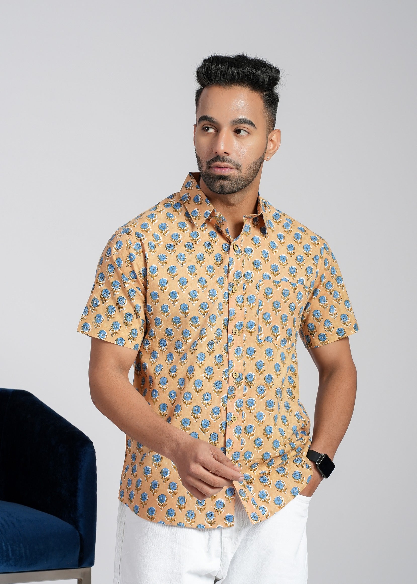 Cotton Printed Half Sleeve Shirt