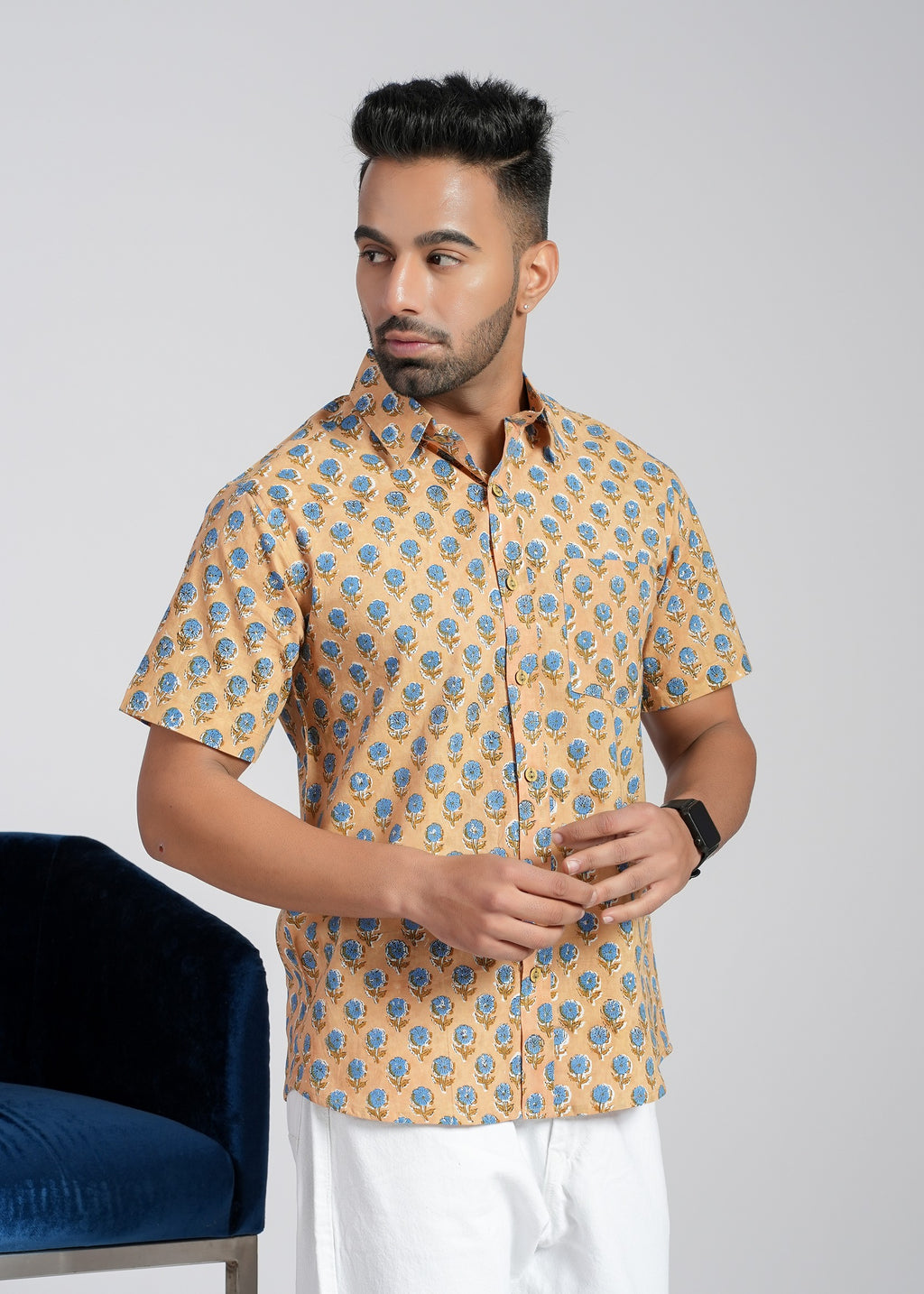 Cotton Printed Half Sleeve Shirt