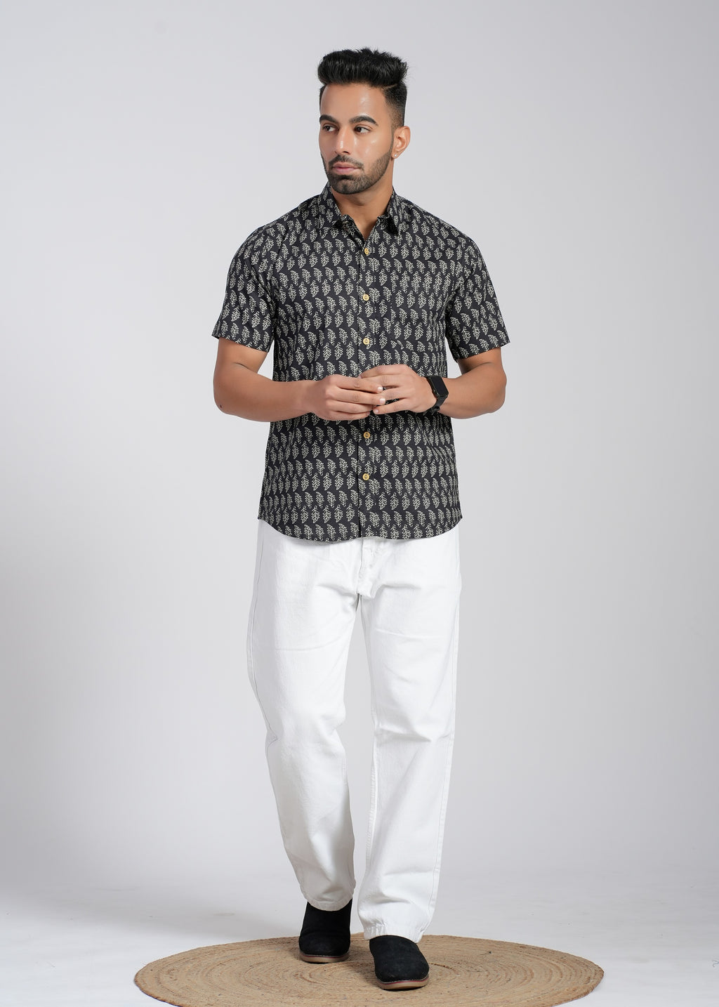 Cotton Printed Half Sleeve Shirt