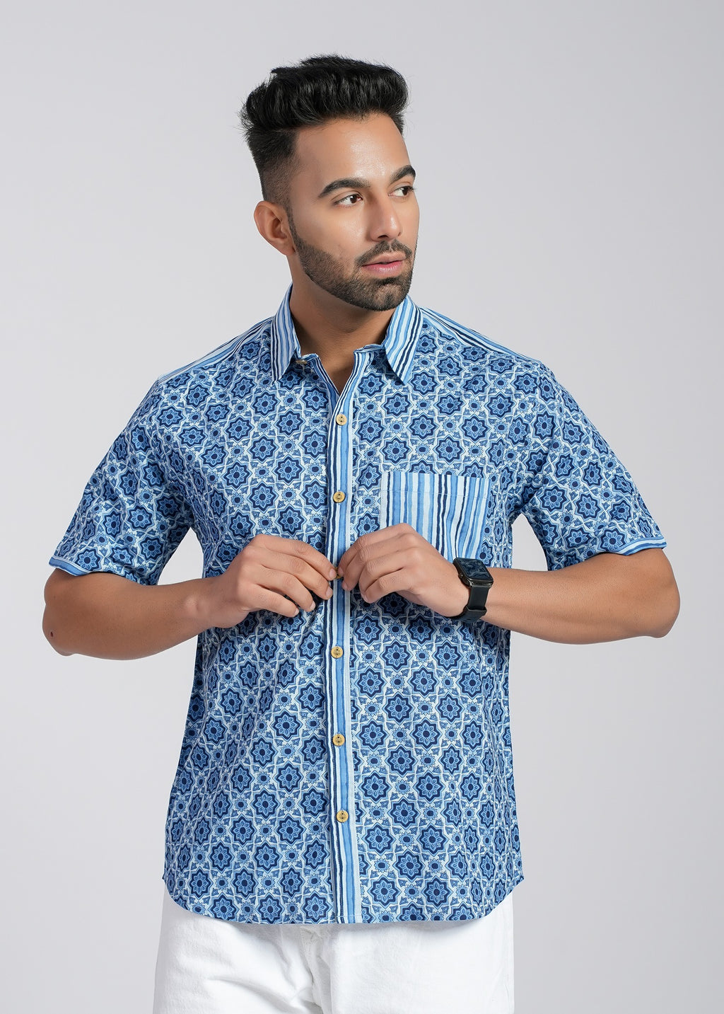 Cotton Printed Half Sleeve Shirt