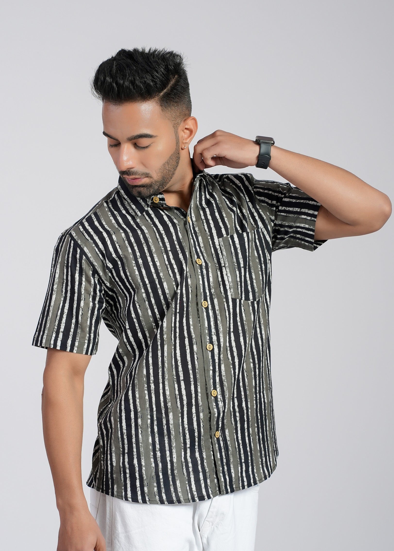 Cotton Printed Half Sleeve Shirt