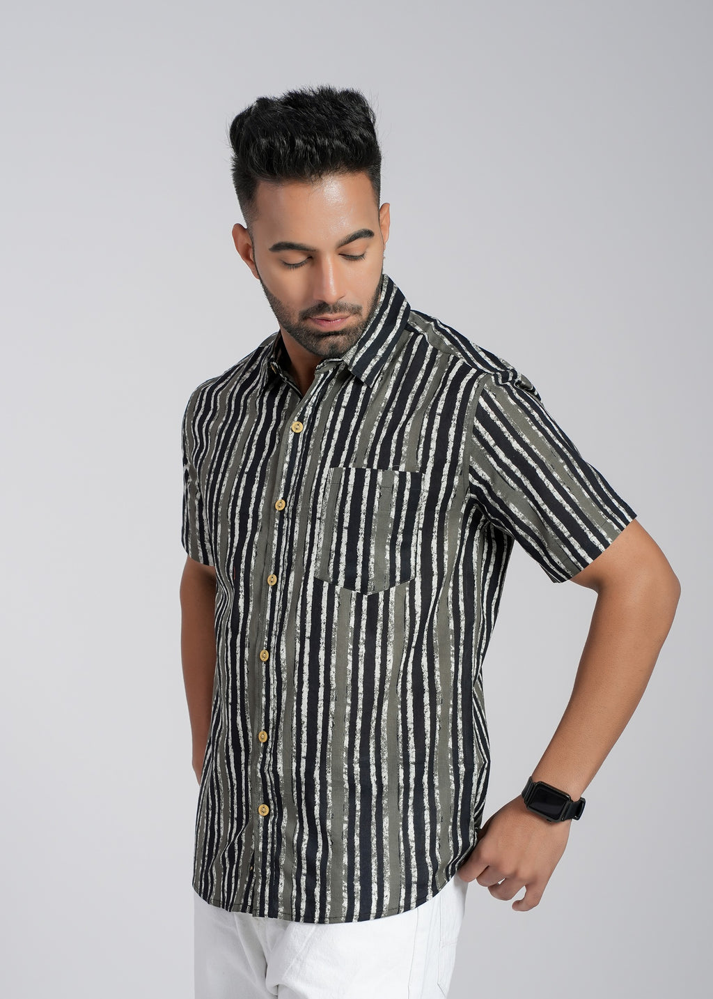 Cotton Printed Half Sleeve Shirt