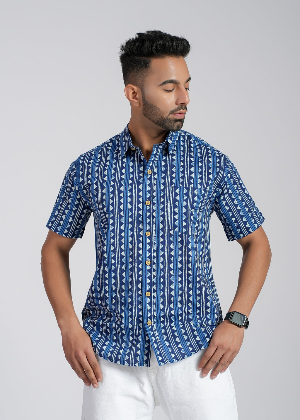 Cotton Printed Half Sleeve Shirt