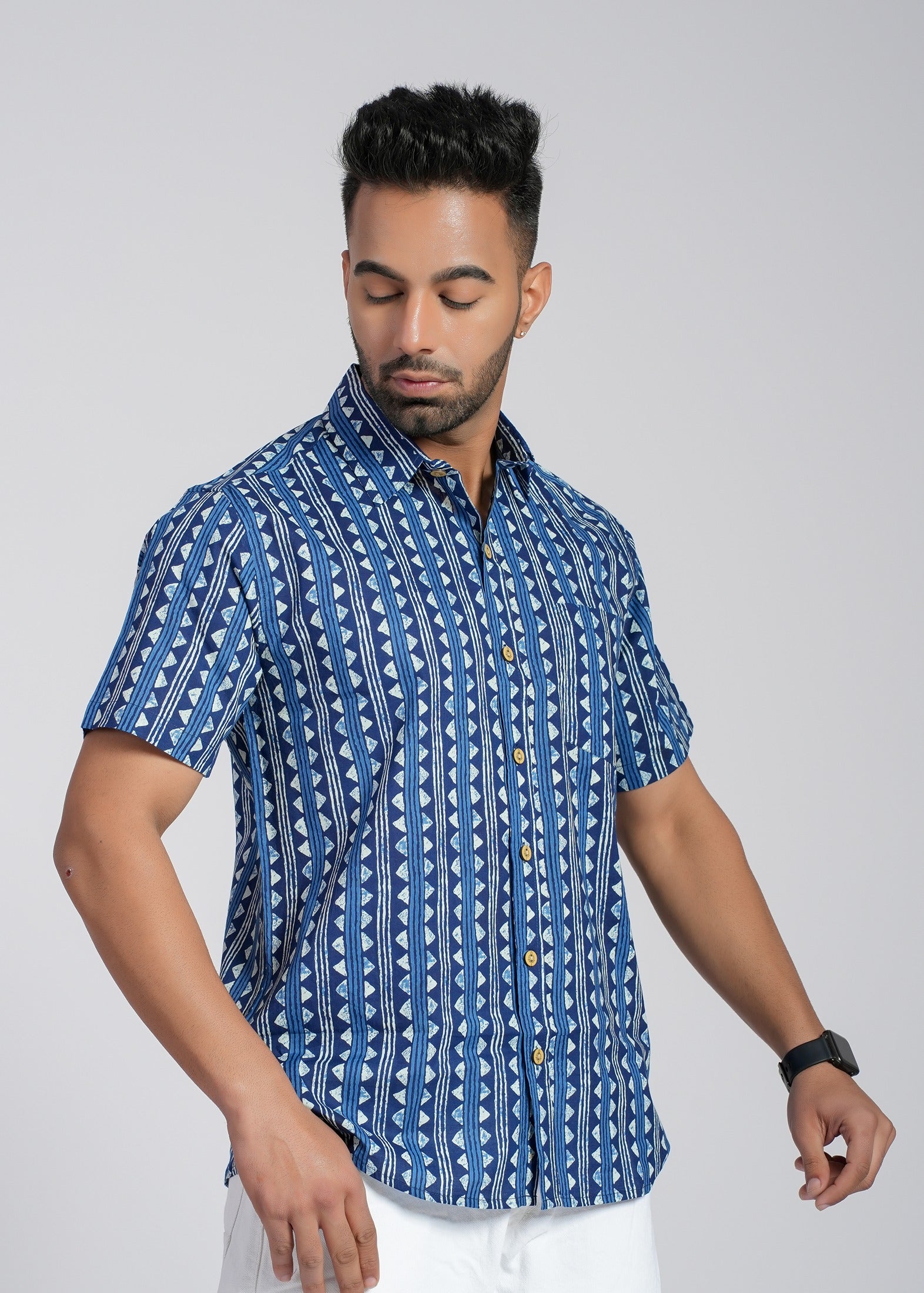 Cotton Printed Half Sleeve Shirt