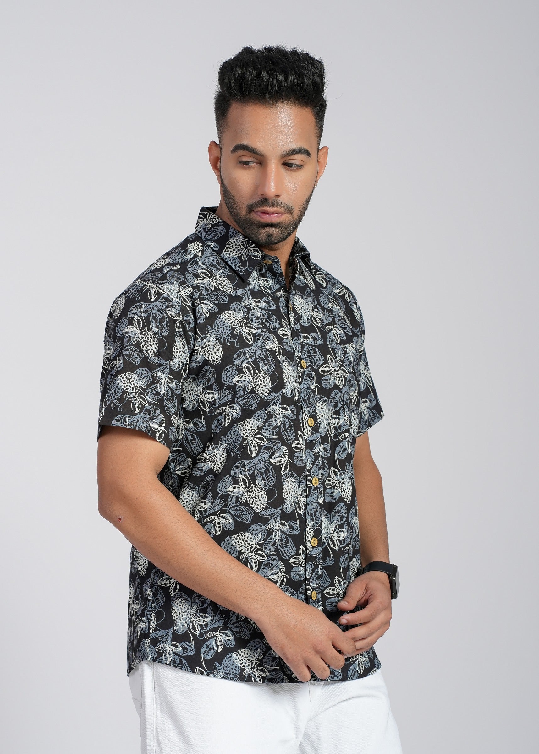 Cotton Printed Half Sleeve Shirt