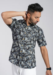 Cotton Printed Half Sleeve Shirt