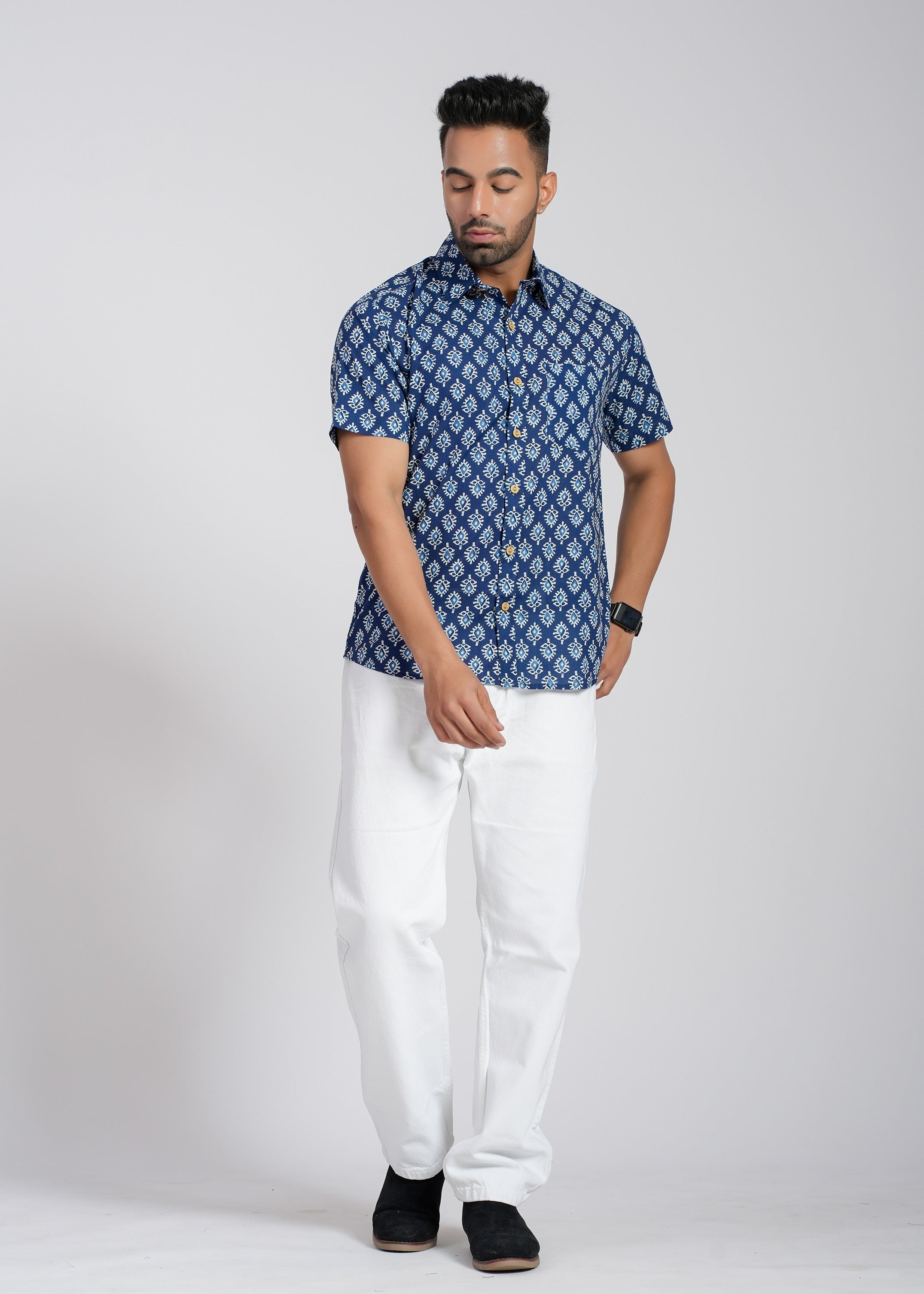 Cotton Printed Half Sleeve Shirt
