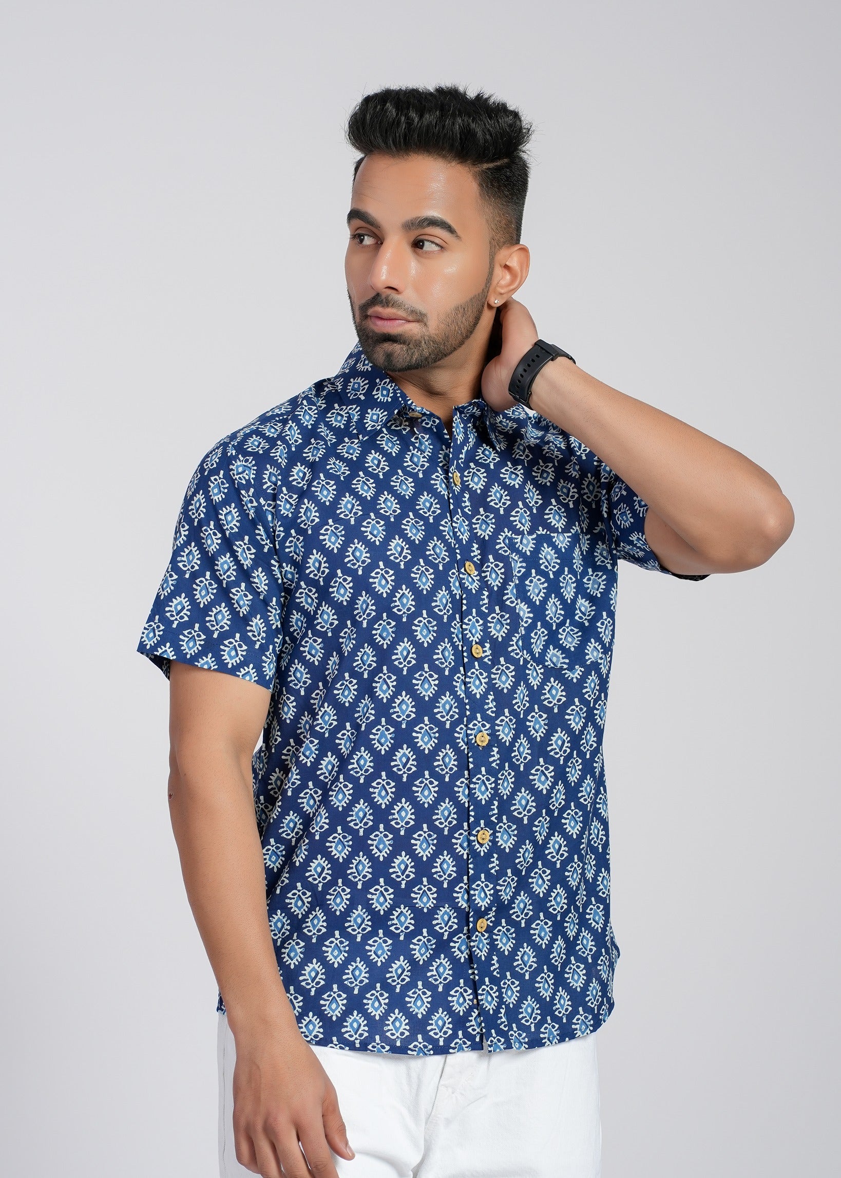 Cotton Printed Half Sleeve Shirt