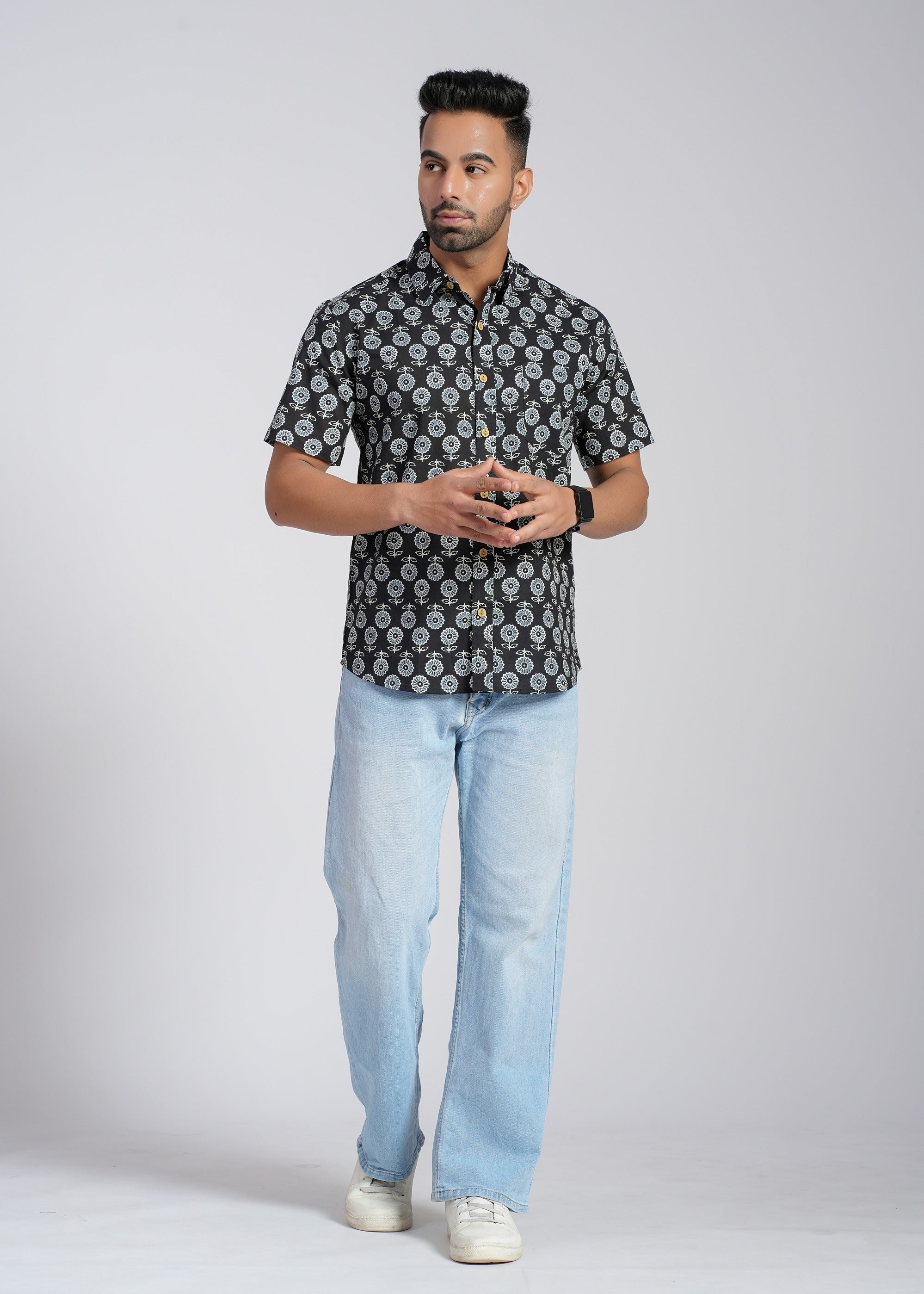 Cotton Printed Half Sleeve Shirt