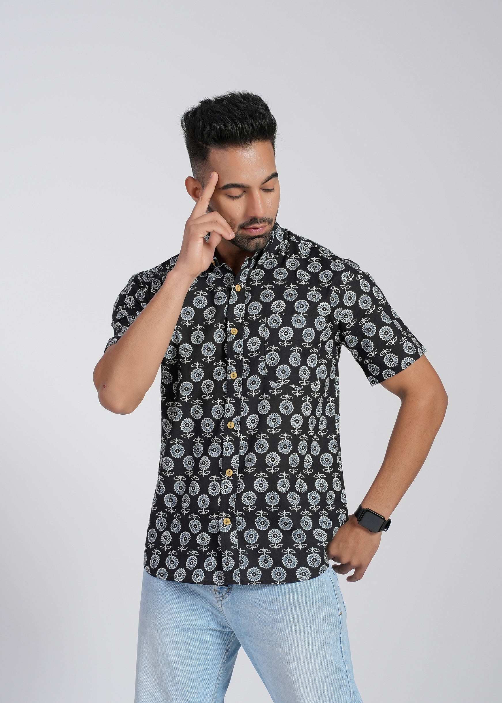 Cotton Printed Half Sleeve Shirt