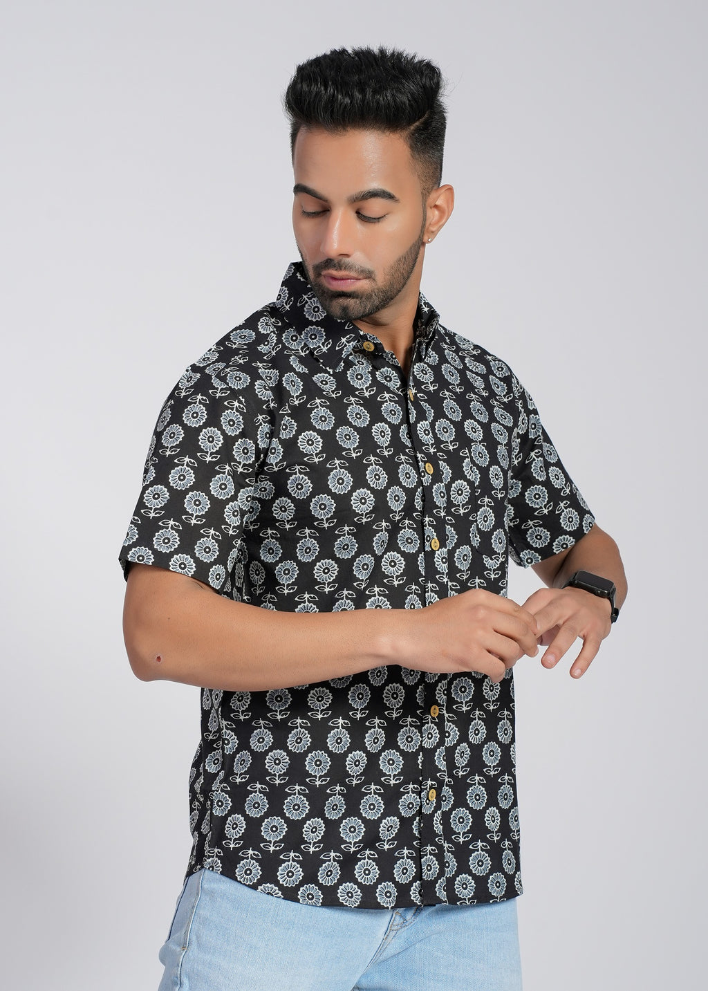 Cotton Printed Half Sleeve Shirt