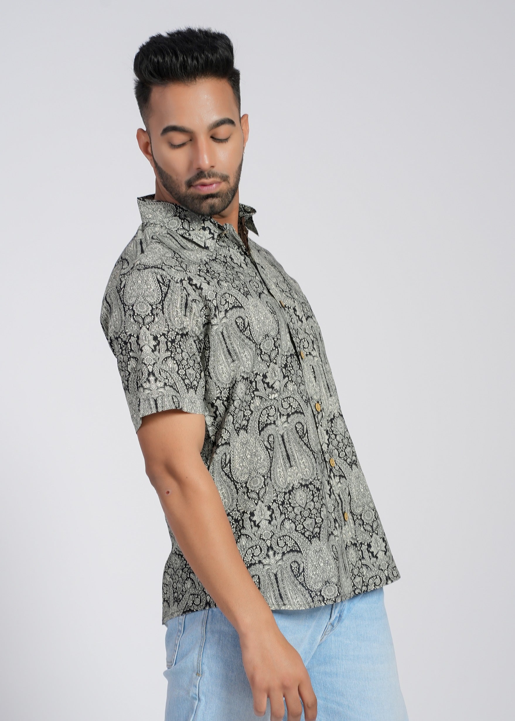 Cotton Printed Half Sleeve Shirt