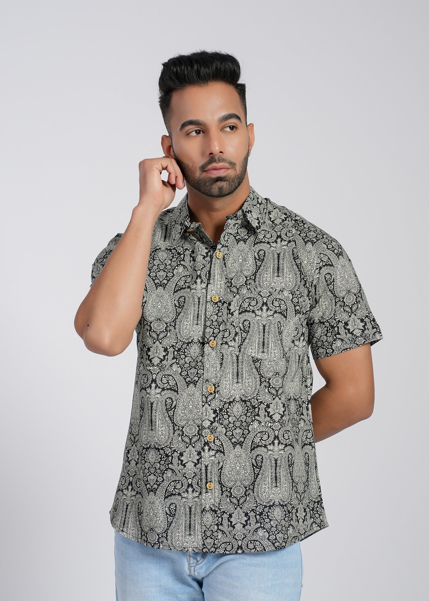 Cotton Printed Half Sleeve Shirt