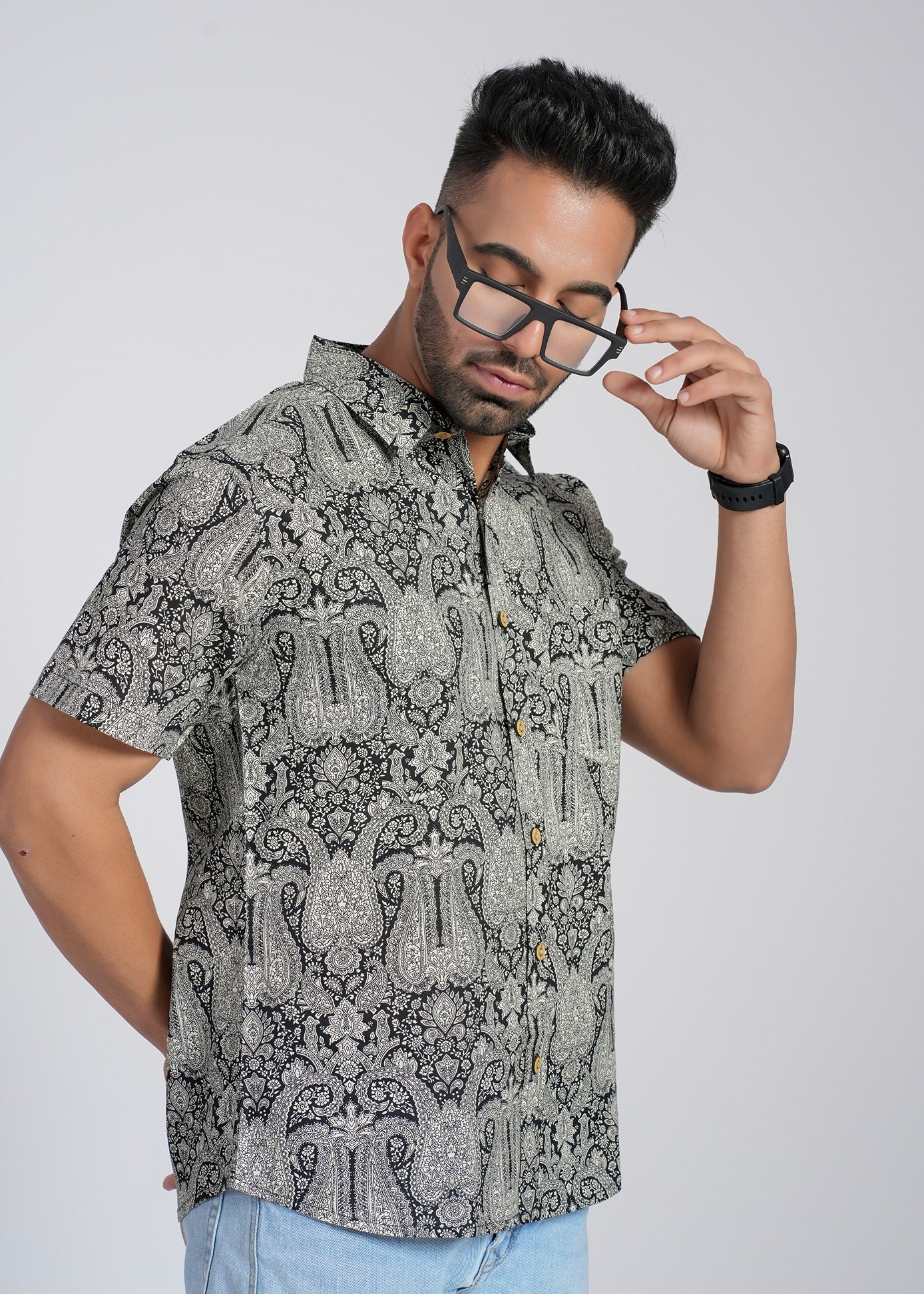 Cotton Printed Half Sleeve Shirt