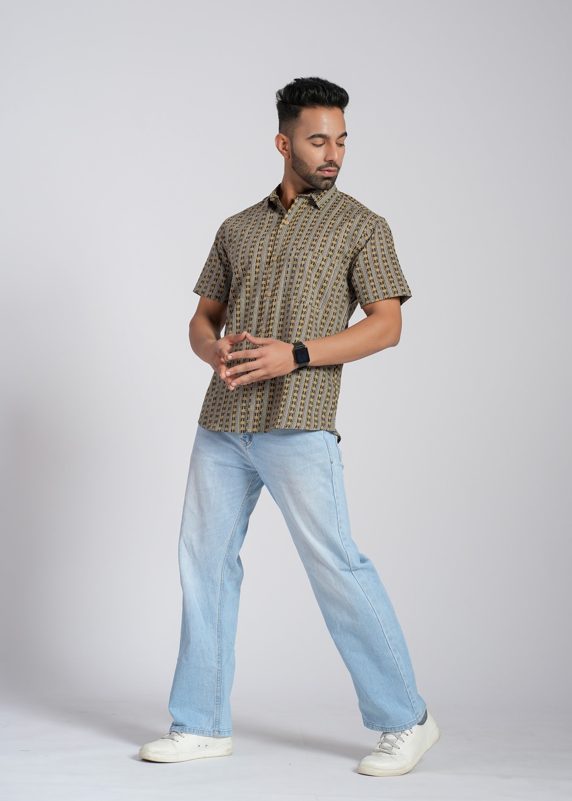 Cotton Printed Half Sleeve Shirt