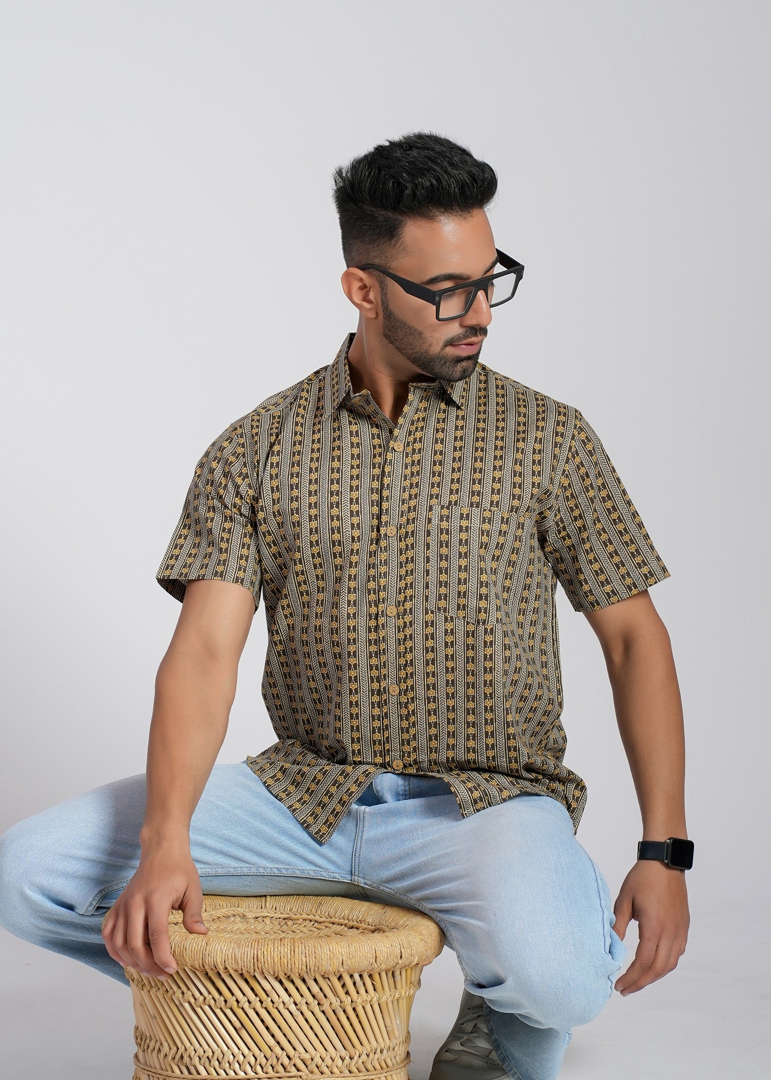 Cotton Printed Half Sleeve Shirt