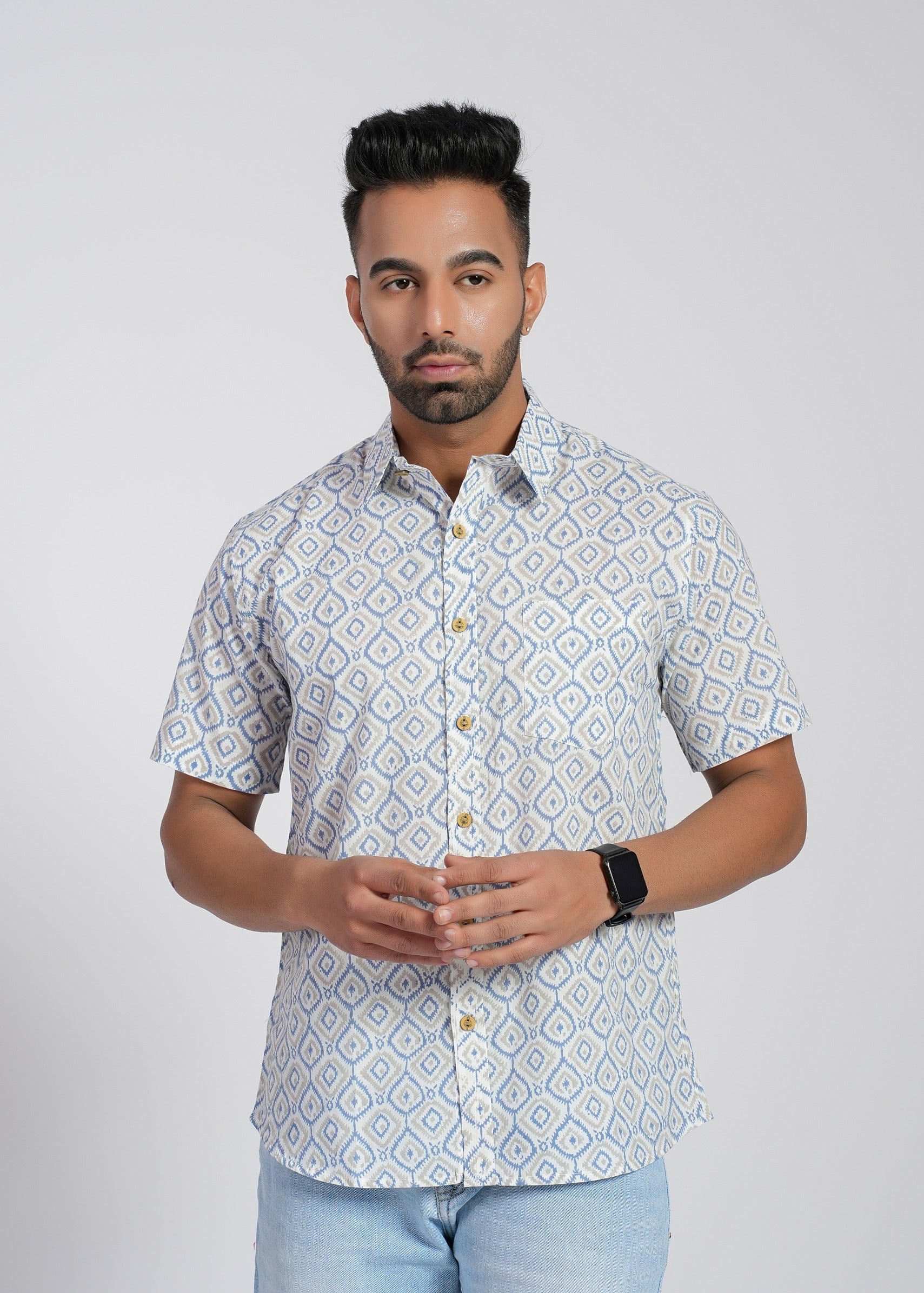 Cotton Printed Half Sleeve Shirt