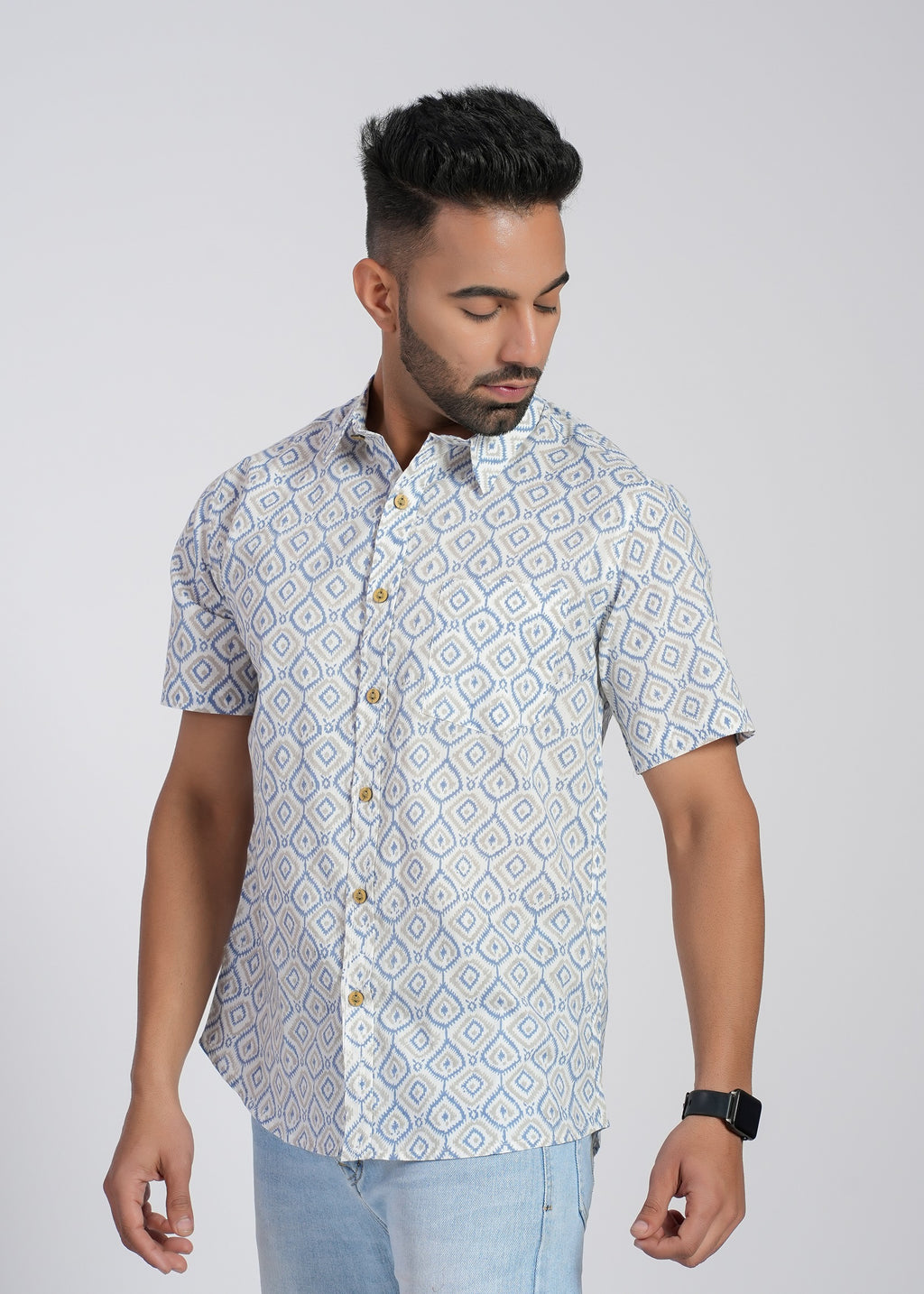 Cotton Printed Half Sleeve Shirt