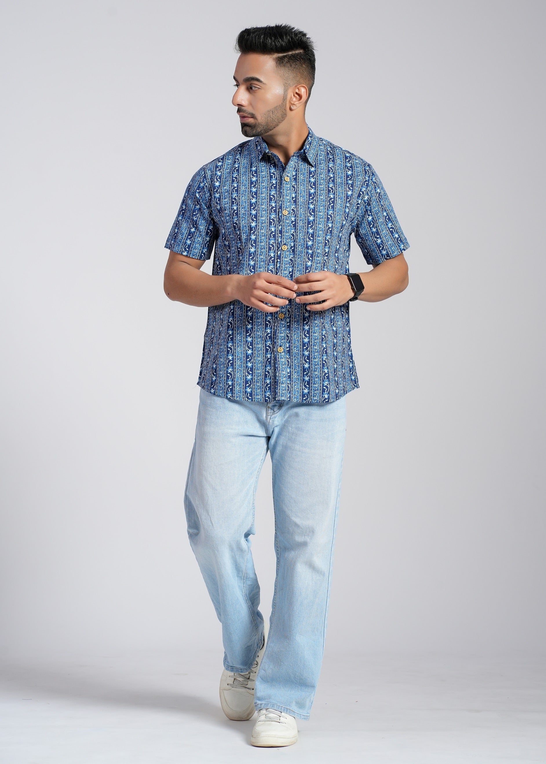 Cotton Printed Half Sleeve Shirt