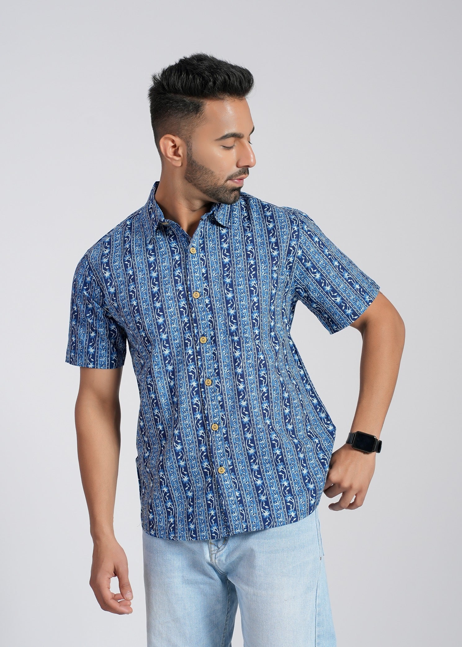 Cotton Printed Half Sleeve Shirt