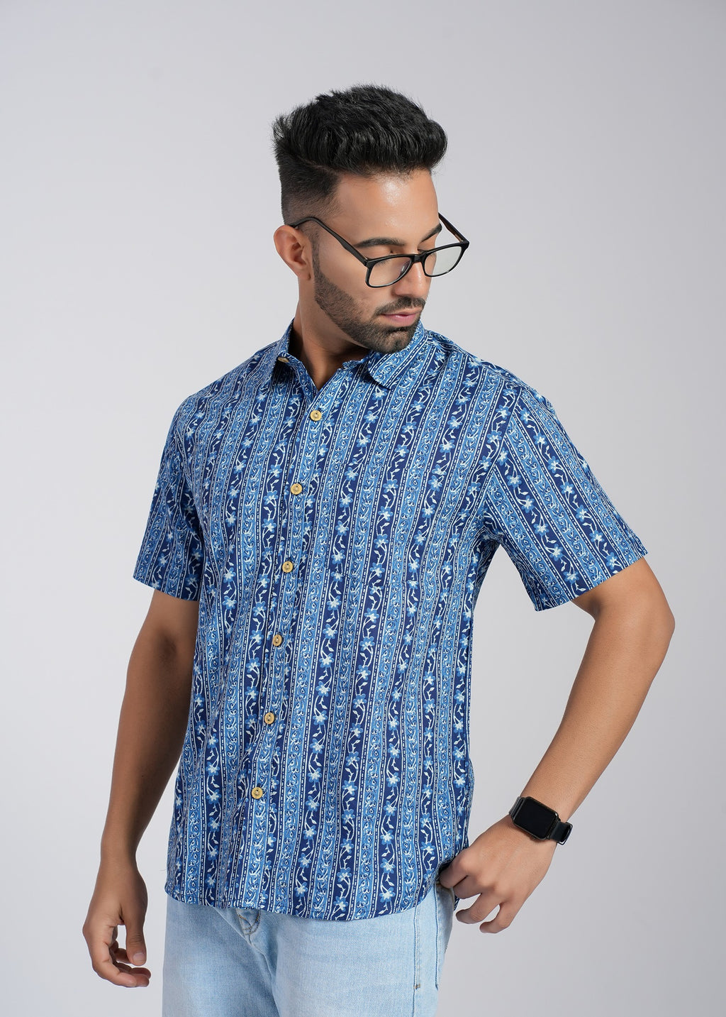 Cotton Printed Half Sleeve Shirt